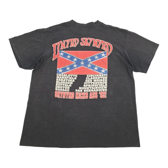 Vintage 1993 Lynyrd Skynyrd Tour Shirt Single Stitch Fits L/XL - Picture 9 of 11